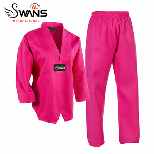 ชุดเทควันโด AL SWANS INTERNATIONAL ผ้าโพลีเอสเตอร์/คอตตอน 100 กรัม พิมพ์ลายด้วยความร้อน ทนทาน แห้งเร็ว ระบายอากาศได้ดี สำหรับศิลปะการต่อสู้ - Product Image 1