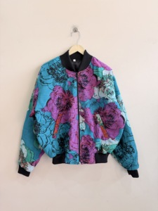 Oversize Bohemian Bomber Jacket Unisex Baggy Style Winter Jacket <b>Zipper</b> Wind Breaker Jacket - Product Image 1