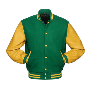 varsity <b>jacket</b> men high quality Wool Varsity Letterman <b>Jacket</b> with Leather Sleeves varsity bomber <b>jacket</b> wholesale - Product Image 1