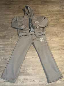 100% coton 2 pièces survêtement ensemble survêtement hommes Streetwear survêtement décontracté Joggers Double fermeture éclair à capuche et pantalon de survêtement ensemble pour les femmes - Product Image 3