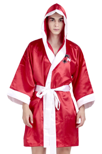 Robe de boxe rouge RXN, robe d'arts martiaux, logo personnalisé, robe d'entraînement pour adultes - Product Image 5