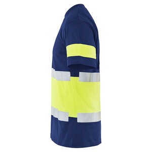 OEM Custom Made Safety Workwear Men's High Vis Safety T Shirt Reflective Worker Short Sleeve Construction T-Shirts - Product Image 6