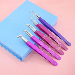 Pince à épiler en acier inoxydable pour cils incurvés à 90 degrés, meilleur volume - Product Image 3