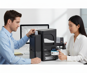 เครื่องพิมพ์บัตร HID FARGO DTC1500 แบบสองด้าน ความเร็วสูง สำหรับพิมพ์บัตร PVC อย่างปลอดภัย เหมาะสำหรับใช้ในสำนักงาน โรงเรียน และธนาคาร - Product Image 2