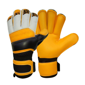 Guantes de Portero de Fútbol OEM Amarillos y Negros con Diseño Impreso, Guantes de Portero de Fútbol Duraderos con Protección para los Dedos - Product Image 6