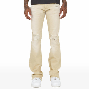 Pantalones Vaqueros Casuales de Moda al por Mayor, con Logotipo y Diseño Personalizados, Ajuste Delgado, Desgastados, de Alta Calidad, Cómodos, para Hombre - Product Image 1