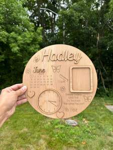 Plaque de naissance en bois avec finition de luxe, puzzle pour bébé |   Travail artisanal de bonne qualité |   Vente en gros |   Meilleur prix d'usine - Product Image 2