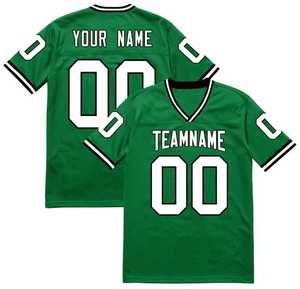 Camiseta de Fútbol Americano Personalizada para Hombre, Ligera, de Malla, Cuello en V, Impresión Sublimada, Nombre del Equipo, Número, Transpirable, Manga Corta, Peso Ligero - Product Image 3