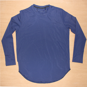 Camiseta de Manga Larga para Hombre, Cuello Redondo, con Patrón, Corte Regular, Informal, Roja, Anti-UV, Transpirable, Ecológica - Product Image 6