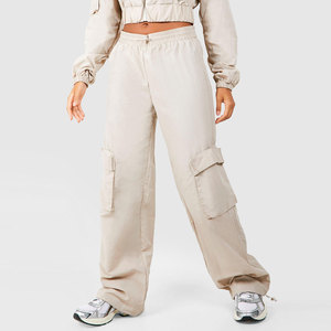 Custom Womens Fashion Cargo Set Multi Pocket Utility Jacket And <b>Trousers</b> Casual Streetwear Two Piece Outfit OEM Supplier - Product Image 2