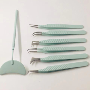 Pinces à épiler de haute qualité, pinces à cils professionnelles en acier inoxydable, durables, avec une prise parfaite, pointes dentelées, logo personnalisé - Product Image 6