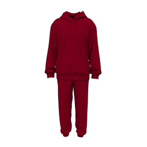 Sweatpants Hoodie Set French <b>Terry</b> Breathable 100% Cotton Tracksuit Two-Piece Matching Casual Streetwear <b>Bulk</b> Wholesale OEM - Product Image 3