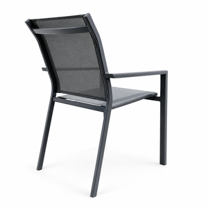 Silla de jardín apilable de <span class=keywords><strong>aluminio</strong></span> de alta calidad moderna para comedor al aire libre patio para hoteles parques cocinas villas - Product Image 2