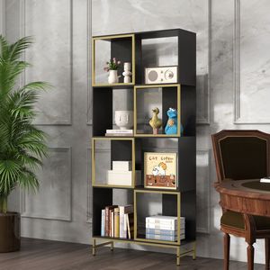 Libreria a 4 Ripiani per Spazi Ristretti, Scaffale Angolare Espositivo per Soggiorno - Product Image 2