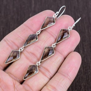 Pendientes de turmalina, plata de ley, estilo bohemio, hechos a mano, regalo único para mujer - Product Image 4