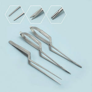 Juego de Pinzas y Tijeras Micro Yasargil de Grado OR con Portaagujas de Bayoneta de 9 Pulgadas para Neurología - Product Image 1