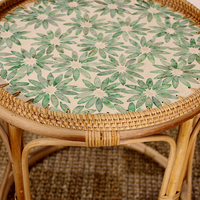Table basse en rotin naturel artisanal vintage rangement artisan design taille personnalisable meubles de salon maison en osier