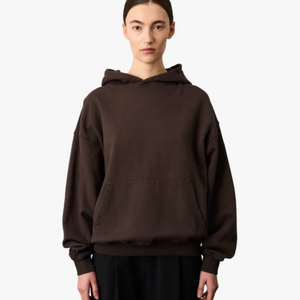 Vente en gros de sweat-shirts à capuche surdimensionnés pour hommes en coton 100% pour un style hivernal thermique de couleur Purple Haze, motif uni, impression de logo personnalisée - Product Image 5