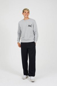 Sudadera Unisex de Cuello Redondo, Corte Regular, Tejido Sólido, Manga Regular, Estilo Invernal, Lavado, Bordado - Product Image 2