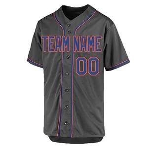 Camiseta de béisbol personalizada para hombre, con cuello en V, sublimada, de malla, con botones, diseño propio, para softball, venta al por mayor - Product Image 3