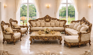 Juego de Muebles de Salón Estilo Birmingham en Oro Antiguo, Juego de Sofás Europeos Clásicos de Alta Gama, Interior de Salón Premium, Sídney - Product Image 5