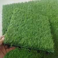 Dalles de terrasse en gazon écologiques modernes 300x300mm antidérapantes carrées en HDPE pour jardin extérieur, terrasse, décoration, emboîtables