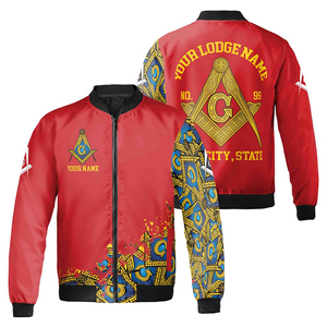 Customize Name Lodge Name A.F. & A.<b>M</b>. Masonic Freemason Bomber <b>Jacket</b> <b>S</b>-5XL High Quality Custom Made 2026 <b>Jackets</b> - Product Image 1