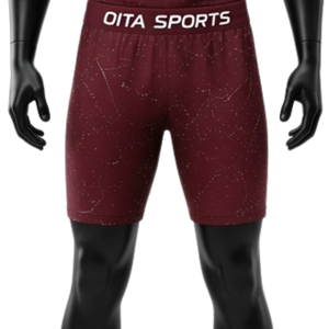 Ensemble de t-shirt et short de compression pour homme, blanc et bordeaux, séchage rapide, extensible, fitness, gym, entraînement, course à pied, vêtements de sport athlétiques - Product Image 5
