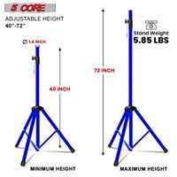 Support de Moniteur de Studio DJ Réglable Robuste en Acier Inoxydable HD BLU BAG 72 Pouces, Accessoires pour Haut-parleurs, Trépied, Sol, Modèle Bleu D0100HXJPET