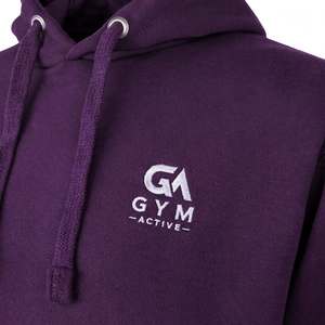 <b>GYM</b> Active Men's Hooded <b>Sweatshirt</b> Solid Color French Terry Breathable Regular Fit Front Logo Winter Wear Wholesale 100% Cotton - Product Image 6