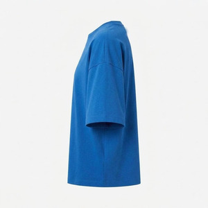 Camiseta de algodón de manga corta azul sólido extragrande para hombre, informal, con cuello redondo, de punto, ajuste regular, camisetas para hombre - Product Image 4