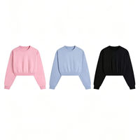 Vente directe usine – Nouveaux sweats à capuche courts en tricot pour femme, à épaules tombantes, manches longues, décontractés, pour l'extérieur, printemps-automne