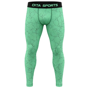 Conjunto Deportivo de Manga Larga y Leggings de Compresión para Hombre, Color Verde Menta, para Entrenamiento Activo, Fitness, Gimnasio, Deportes - Product Image 4