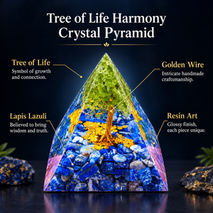 Pyramide d'Orgonite Arbre de Vie en Cristal d'Olive avec Gravier d'Agate en Résine pour Décoration d'Intérieur - Fournisseur en Gros - Product Image 5