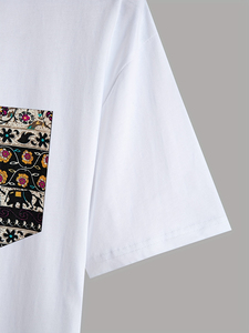 เสื้อยืดผ้าฝ้ายแท้ 100% แบบสั่งทำพิเศษ พร้อมกระเป๋าพิมพ์ลาย |   เสื้อยืดลำลองแขนสั้นผู้ชาย |   ผู้ผลิตผ้าปัก OEM และผ้าเนื้อนุ่ม 230 กรัม - Product Image 2