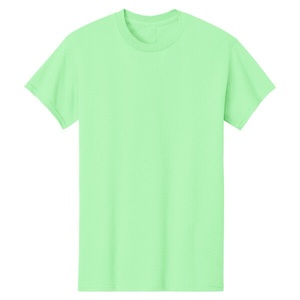 Camisetas Formales de Hombre Estilo Urbano 100% Algodón Peinado con Patrón de Letras Bordadas y Opción de Logotipo Personalizado Verde Menta - Product Image 5