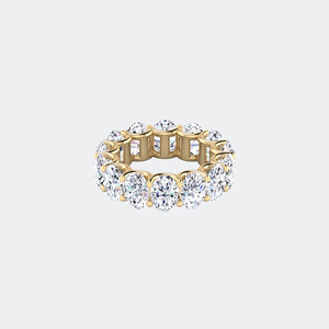 Bague éternité ovale sertie de pierres de 10,50 carats au total - Product Image 4
