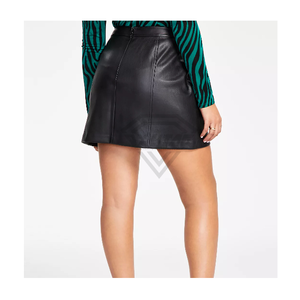 Minifalda de Piel Sintética para Mujer, a la Moda, de Cintura Alta, Asimétrica, Ajustada, de Color Sólido, Sexy, para Fiesta Nocturna en Club - Product Image 3
