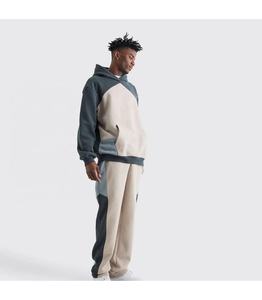 Respirant Coton Biologique 360Gsm Baggy Polaire Surdimensionné À Capuche Jogger Ensemble Hiver Hommes 2 Pièces Survêtement - Product Image 5