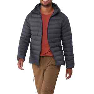 Veste en cuir imperméable noire de haute qualité, doudoune matelassée pour homme avec logo, doudoune formelle pour homme, veste polaire en gros - Product Image 4