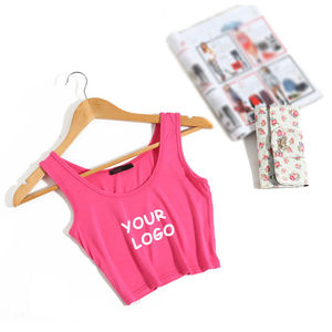 Custom Logo Women <b>Crop</b> Tank <b>Tops</b> Wholesale Sleeveless Sports Gym Fitness Yoga <b>Tops</b> Private Label Summer Casual Vest Manufacturer - Product Image 2