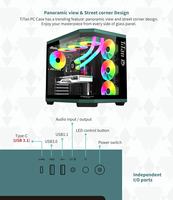 Gabinete de PC KINGSMAN GAMING ATX Full Tower Panorámico Verde Oscuro de Acero, Vidrio Templado, 4 Ventiladores ARGB, 4x2 HDD/SSD, Soporte para GPU de 410 mm, en Stock