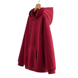 Sweat-shirt à capuche oversize uni avec poche kangourou, imprimé personnalisé - Product Image 2