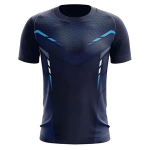 Uniforme de Fútbol con Impresión Digital Personalizada, Diseño Geométrico Turquesa, Manga Corta, Cuello Redondo Transpirable, Nombre y Número Personalizados, 100% - Product Image 5