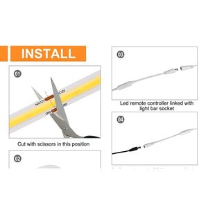 Set di Strisce LED COB con Sensore di Movimento, Luce Calda 3000K, Lampada a Striscia Notturna con Telecomando, Senza Spot - Product Image 4