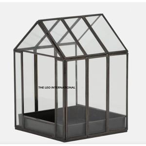 Terrarium élégant en verre et métal, boîte de présentation géométrique, support pour plantes d'intérieur, vases modernes en verre, décoration de table pour la maison - Product Image 2