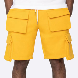 Shorts Cargo Homme Personnalisés Taille Mi-Haute 100% Coton Style Décontracté Multi-Poches Teint Uni pour l'Été – Vente en Gros - Product Image 1