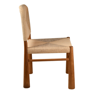 Sillas de Comedor Minimalistas de Teca y Cuerda, Sillas de Mimbre sin Brazos, Muebles para Interiores y Exteriores, Precio al por Mayor - Product Image 2