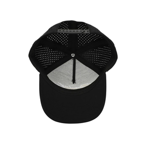 Casquette de baseball noire perforée avec broderie 3D, fermeture snapback réglable, unisexe, décontractée, sport, extérieur, respirante, imperméable, en maille - Product Image 3