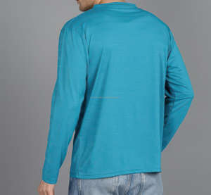 เสื้อยืดคอกลมแขนยาวผู้ชายผ้าฝ้าย 100% แบบริงเกอร์ พิมพ์ลายด้านหลัง แห้งเร็ว ระบายอากาศดี เป็นมิตรกับสิ่งแวดล้อม สตรีทแวร์ คุณภาพสูง - Product Image 2